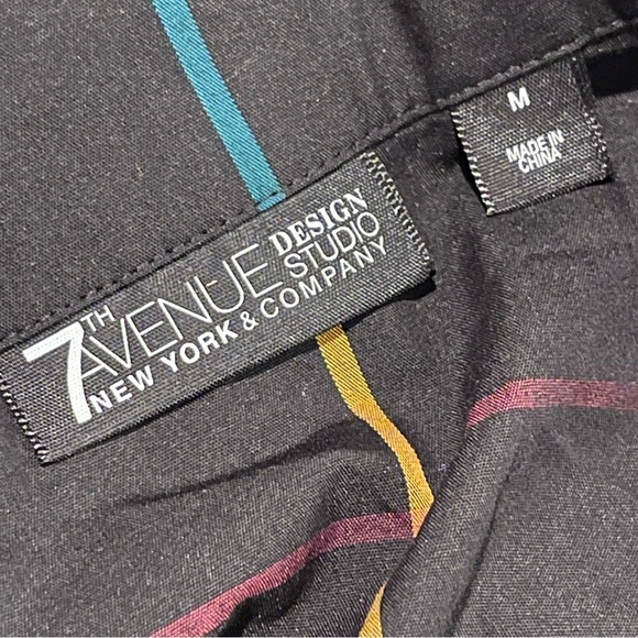 New York and company 7th Avenue poplin maxi shirt black plaid wrap tunic - Picture 5 of 8